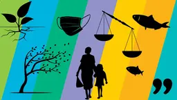 Colourful illustrations from the 2020 annual review 
