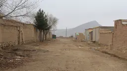 An empty street in Barikab, Kabul, Afghanistan 