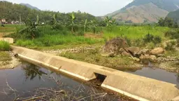 Conference delegates visited an irrigation project in Thanh Hoa province