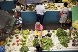 Street vendor selling vegetables