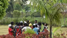 Group of women forming a circle in a discussion