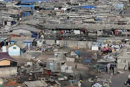 Aerial view of informal settlement