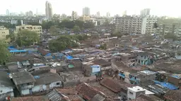 Aerial view of informal housing.