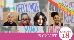 Head and shoulders photos of four people alongside the words 'podcast 18'