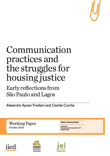 Cover for the paper 'Communication practices and the struggles for housing justice'