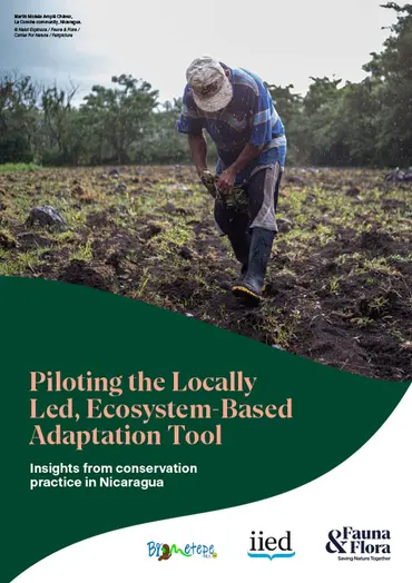 Cover of the report, Piloting the Locally Led, Ecosystem-Based Adaptation Tool