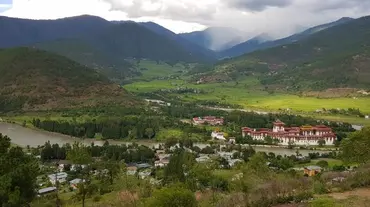 Landscape in Punakha, Bhutan