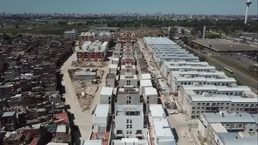 Aerial view of Villa 20, Buenos Aires