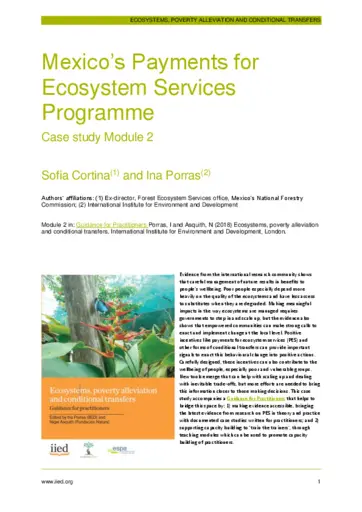 Mexico's Payments for Ecosystem Services Programme | IIED