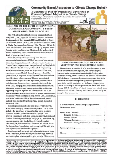 Community-Based Adaptation to Climate Change Bulletin | IIED ...