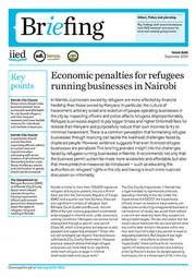 Briefing – Economic penalties for refugees running businesses in Nairobi