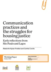 Cover for the paper 'Communication practices and the struggles for housing justice'