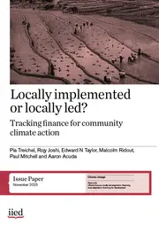 Cover of the paper, Locally implemented or locally led?