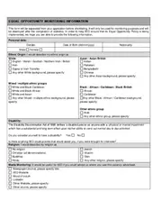 Preview of Equal Opportunity Monitoring Information Form