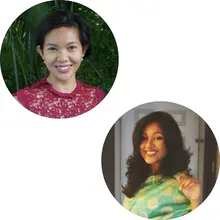 Head and shoulders photos of May Thazin Aung and Sousan Suha.