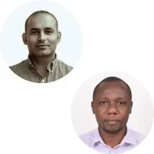 Head and shoulders photos of Parveen Kumar and Emmanuel Mwenje.