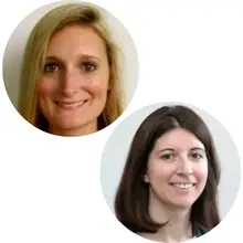 Head and shoulders photos of Emma Blackmore and Giulia Nicolini.