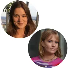 Head and shoulders photos of Leah Moss and Noemi Grutter.