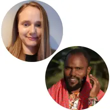 Head and shoulders images of Ramson Karmushu and Nicola Sorsby.