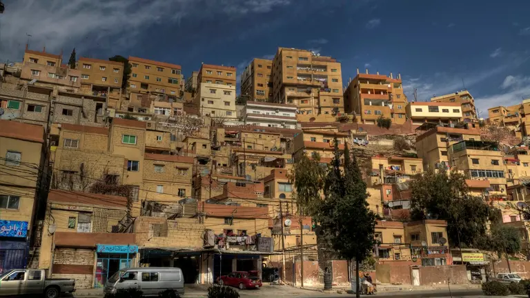 Informal housing built on a hill