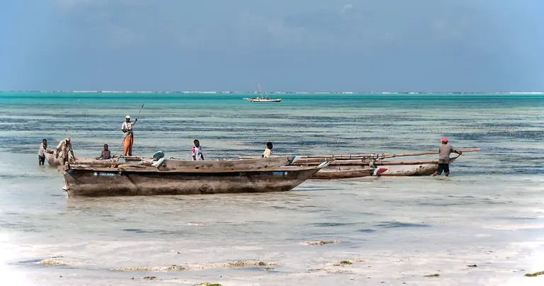 Boats on the sea shore
