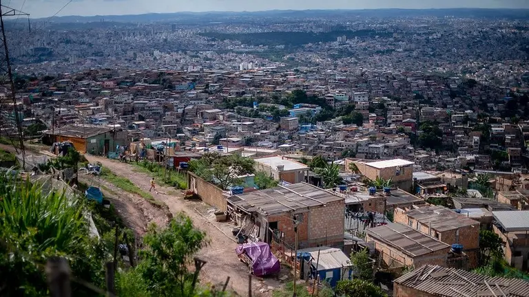 Aerial view of informal housing.