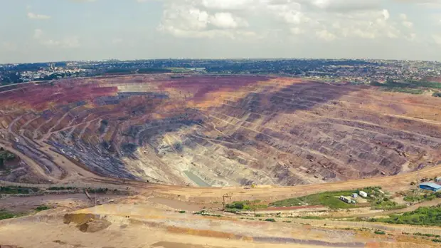 An open-cast mine