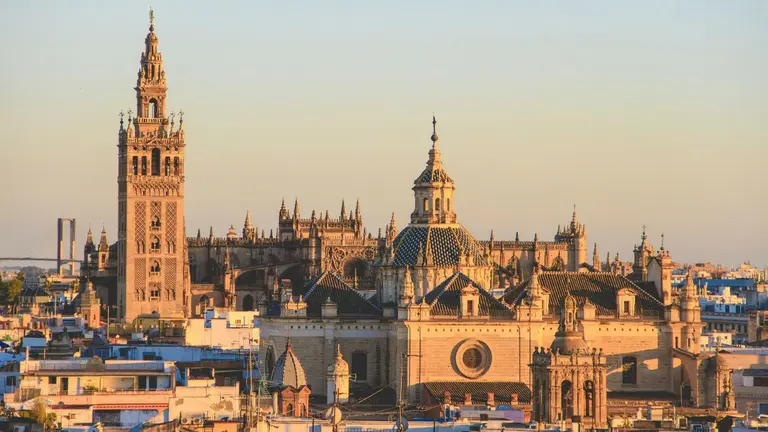 Panoramic view of the centre of Seville, Spain