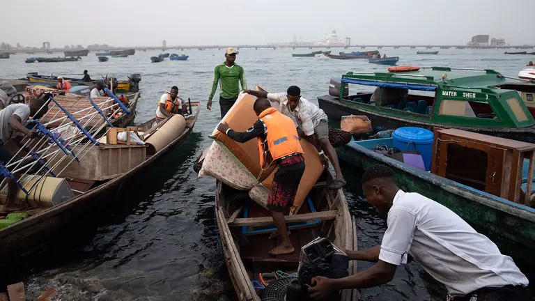 Fishers on small boats have their belongings searched while the boats are afloat.