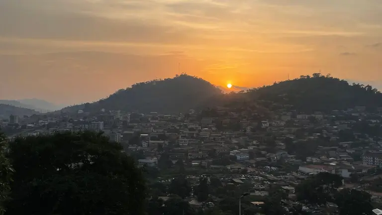 Sunset over Yaoundé.