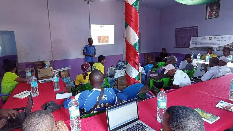A workshop organised by the Union of Agricultural Organisations (Réseau SOA) on advocacy for land tenure improvement.