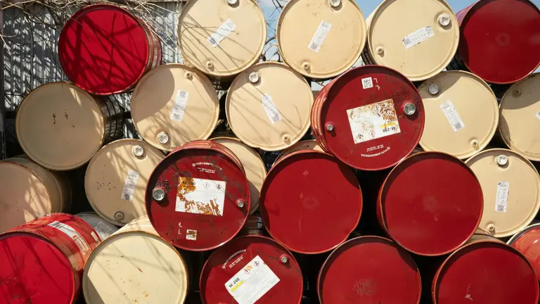 Barrels of oil ready to be transported.