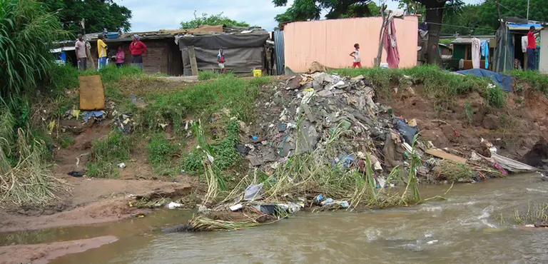 Informal settlements such as this one in Durban, South Africa, are adversely affected by climate-related impacts (Photo: David Dodman)