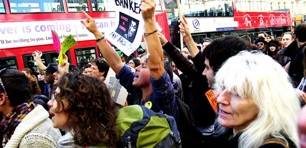 Occupy London protestors outside St Paul's Cathedral.