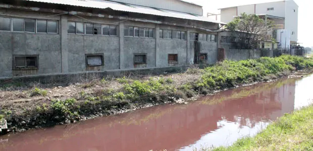 Polluted river