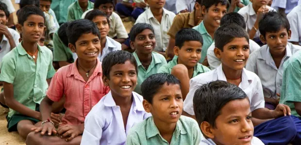 Social learning on climate change and food security issues can take place anywhere - in schools, farmers' organisations, groups or in workshops. Credit: F. Fiondella