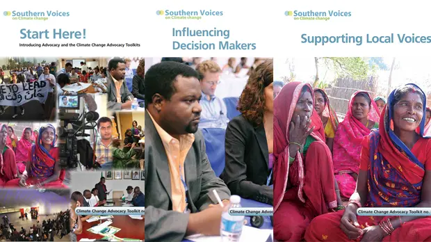 Nine toolkits are available to share the experiences of Southern networks carrying out climate change advocacy (Image: Southern Voices)