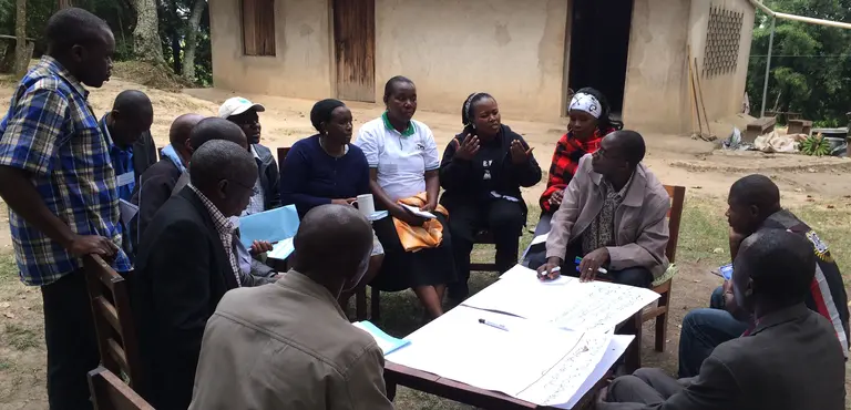 The Enhancing Equity workshop in Uganda's Bwindi Impenetrable National Park brought together government officials, local residents and conservationists (Photo: Alessandra Guiliani/IIED)