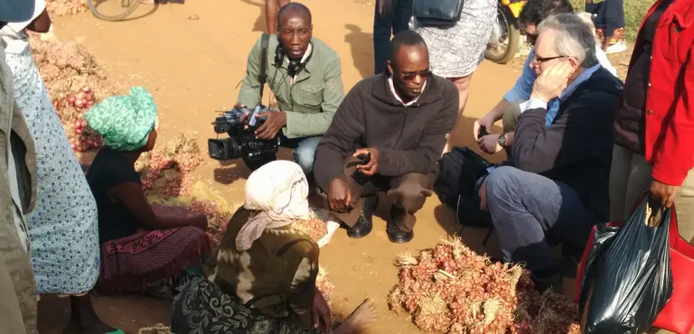 IIED researchers in Uganda: "IIED works with small and medium sized enterprise (SMEs), municipal governments, pastoral communities, representatives of urban poor federations, smallholder farming groups, and other poorly represented interests" (Photo: Matt Wright/IIED)
