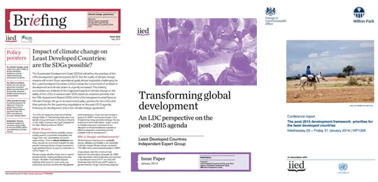 The Independent Expert Group has produced a series of publications (Image: IIED)
