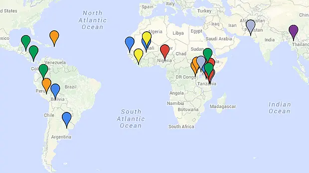 A new map produced by IIED shows seven types of innovative governance. Click on the image to see the map (Image: IIED)