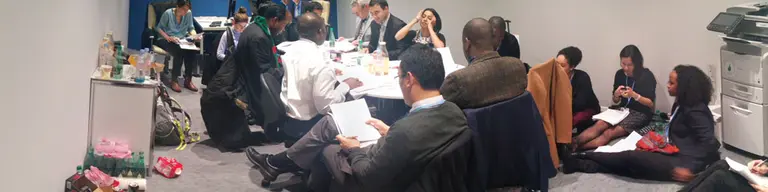 Inside the LDC room as the draft text is published