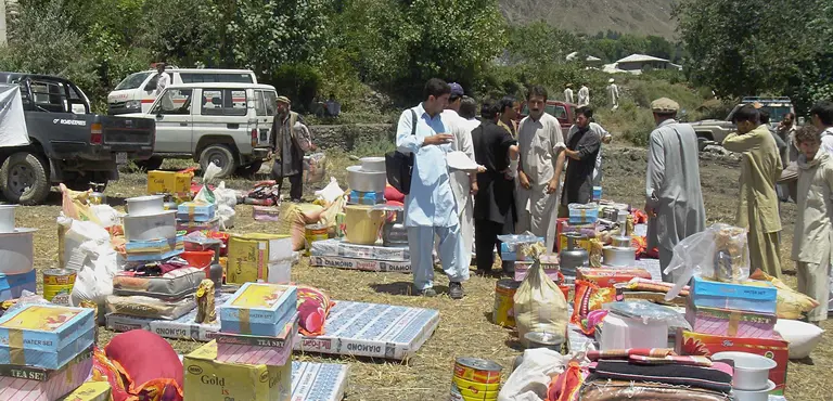 Pakistan's Sarhad Rural Support programme deals with constant uncertainty and disruptive events. Here goods are delivered to flood victims in Chitral (Photo: Gul Hamaad Farooqui, Creative Commons via Flickr)