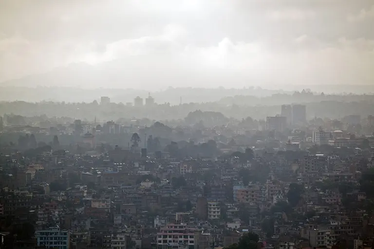 Smog over Kathamandu. Air pollution in Nepal's capital regularly breaches the World Health Organisation's safety guidelines (Kashish Das Shrestha)