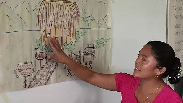 San Isidro Ketchi Cuisine and Craft Restaurant (SIKCCR - San Isidro) worked on their business plan (Photo: Duncan Macqueen)