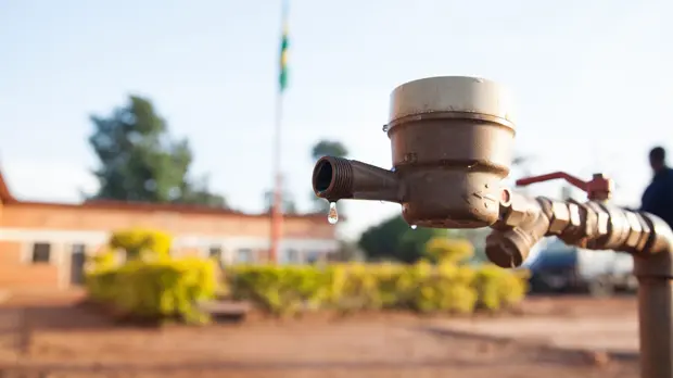 A water tap in Rwanda. Measuring sustainability of investments in water and sanitation makes more sense than focusing on annual freshwater withdrawal and access to improved water and sanitation (Photo: A'Melody Lee/World Bank, Creative Commons, via Flickr)