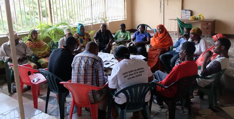 Community members meet to discuss local ladders (Photo: Anna Walnycki/IIED)