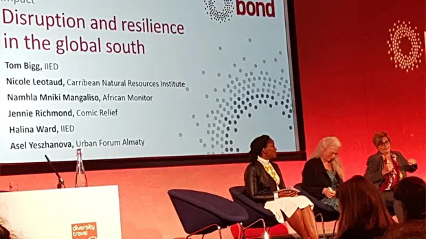 IIED senior associate Halina Ward, centre, at the Bond session on disruption and resilience in the global South