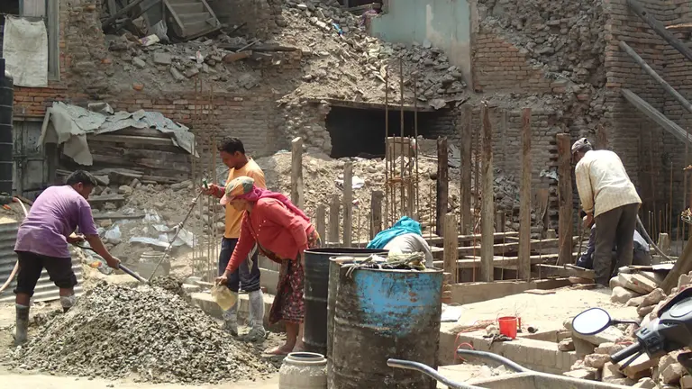 Local rebuilding initiatives in Patan, Nepal (Photo: Patrick Daly)