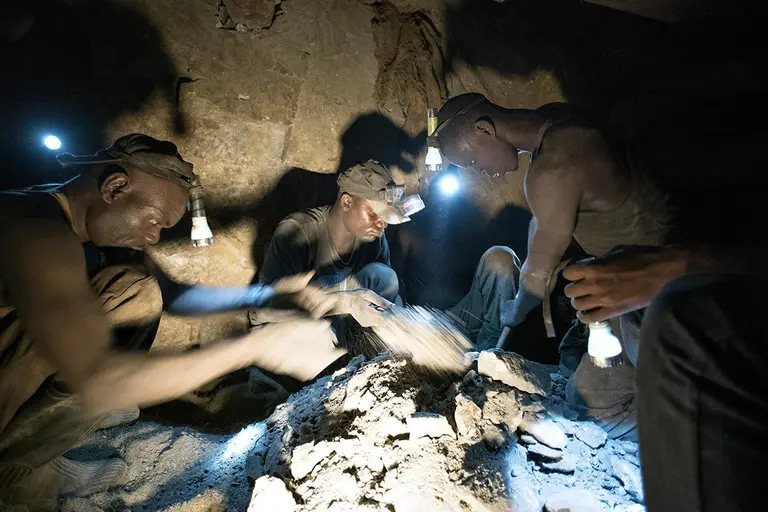 Small-scale and artisanal miners working in challenging conditions, Tanzania